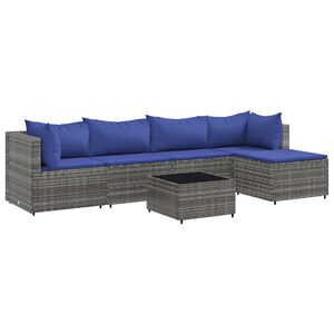 vidaXL Patio Lounge Set 5 Piece Grey