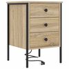 vidaXL Bedside Cabinet 2 pcs Sonoma Oak 16.54 x 16.14 x 24.02 in