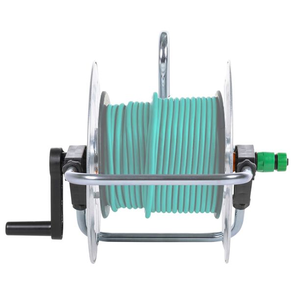 vidaXL Hose Reel Wall Mounted for 164.0 ' 1/2" or 114.8 ' 3/4" Hose Steel