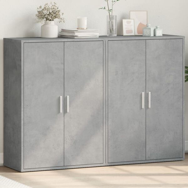 vidaXL Sideboard Concrete Grey Engineered Wood Standard Sideboard