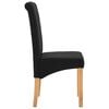 vidaXL Dining Chair Set of 6 Black Fabric and wooden frame Standard