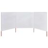 vidaXL Wind Screen Sand White Non-woven fabric 157.5 x 63 in Collapsible