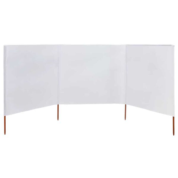 vidaXL Wind Screen Sand White Non-woven fabric 157.5 x 63 in Collapsible
