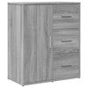 vidaXL Sideboards 2 pcs Gray Sonoma 23.6"x12.2"x27.6" Engineered Wood