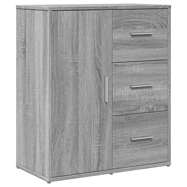 vidaXL Sideboards 2 pcs Gray Sonoma 23.6"x12.2"x27.6" Engineered Wood