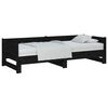 vidaXL Pull-out Day Bed Black Solid Pine Wood