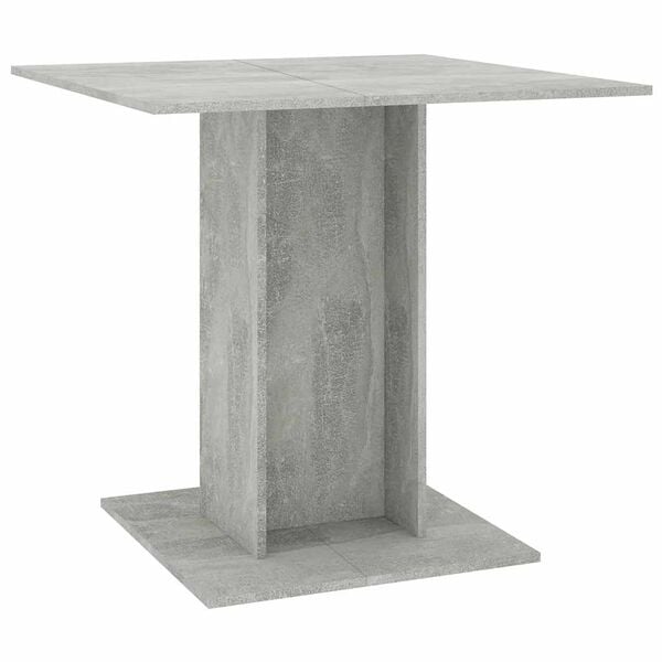 vidaXL Dining Table Concrete Grey Engineered wood 31.5 in Simple Design