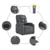 vidaXL Electric Stand Up Massage Recliner Chair Gray