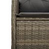vidaXL Reclining Garden Chair Set of 2 Gray PE Rattan