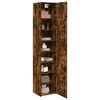 vidaXL Slim Storage Cabinet Smoked Oak 17.7"x16.7"x88.6" Engineered Wood