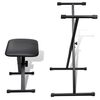 vidaXL Adjustable Keyboard Stand and Stool Set