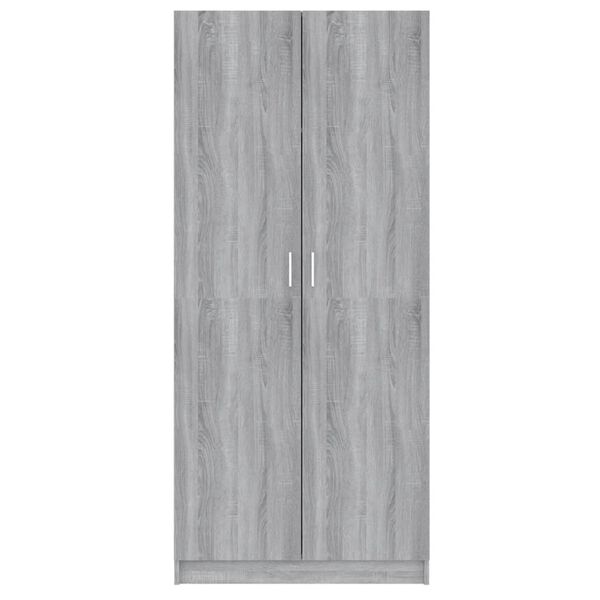 vidaXL Wardrobe Grey Sonoma Engineered Wood Regular Wardrobe