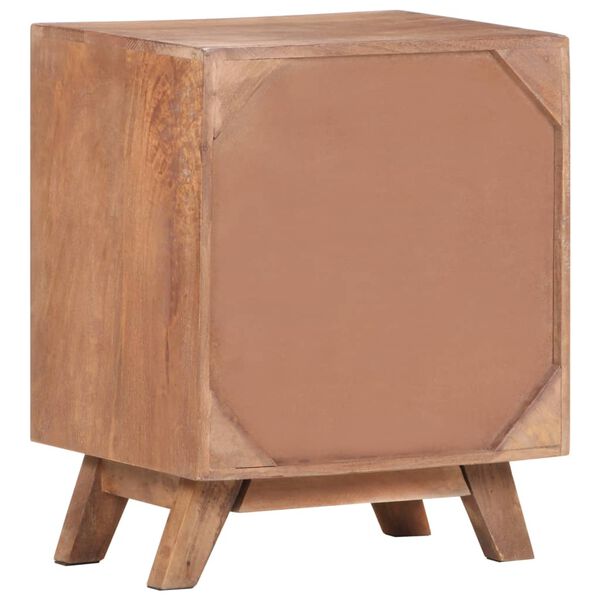 vidaXL Bedside Cabinet Wheat Solid mango wood Compact Bedside Cabinet