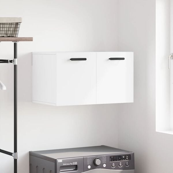 vidaXL Wall Cabinet White Engineered wood Medium Wall Cabinet