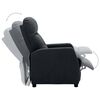 vidaXL Electric Recliner Dark Gray Fabric