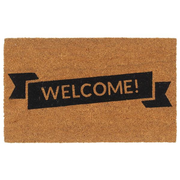 vidaXL Door Mat Natural Coir Fiber 17.7 x 29.5 in Coir Door Mat