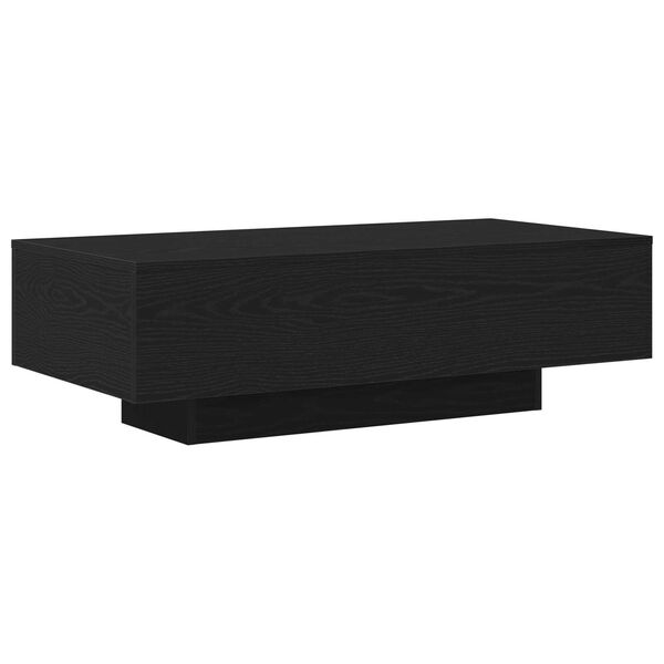 vidaXL Coffee Table Black Oak 39.37 x 19.49 x 12.20 in Engineered Wood