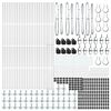 vidaXL Fence Post Other 52 pcs Grey 1.26 x 1.26 x 32.87 in Steel