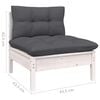 vidaXL Garden Lounge Set White, Anthracite