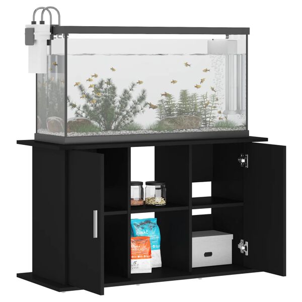 vidaXL Aquarium Stand Black Engineered wood Standard Aquarium Stand