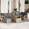 vidaXL Garden Sofa Set Beige, Light Grey