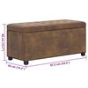 vidaXL Storage Ottoman Brown Pine Storage Ottoman Rectangular