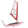 vidaXL Inflatable Stand Up Paddleboard with Sail Set Red and White