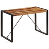 vidaXL Dining Table Brown and black Solid Acacia wood 47.2 in Durable