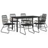 vidaXL Garden Dining Set Black