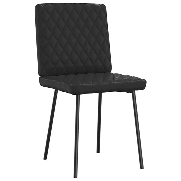 vidaXL Dining Chair Set of 2 Black