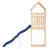 vidaXL Outdoor Playset Natural Pine and Blue Solid Pine wood Large