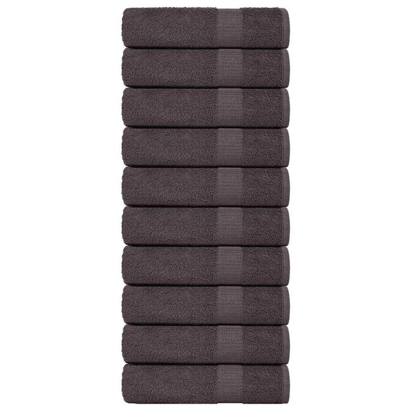 vidaXL Bath Towel Set of 10 Anthracite 100% cotton 39.4 in x 59.1 in