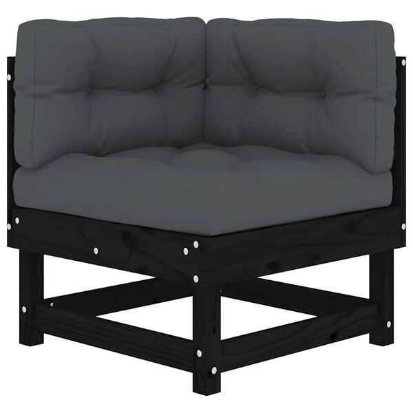 vidaXL Garden Lounge Set Black