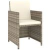 vidaXL Patio Dining Set Set of 6 Beige, Cream