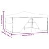 vidaXL Folding Gazebo with 4 Sidewalls 16.4'x16.4' Cream