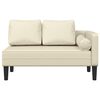 vidaXL Chaise Lounge with Cushions Cream Faux leather