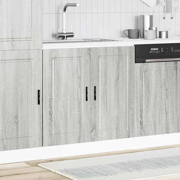 vidaXL Sink Base Cabinet Grey Sonoma Engineered wood 31.5 x 18.1 x 32.1 in