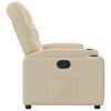 vidaXL Recliner Chair Cream Polyester, Metal, Plywood Recliner Chair