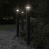 vidaXL Outdoor Floor Lamp Set of 3 Black