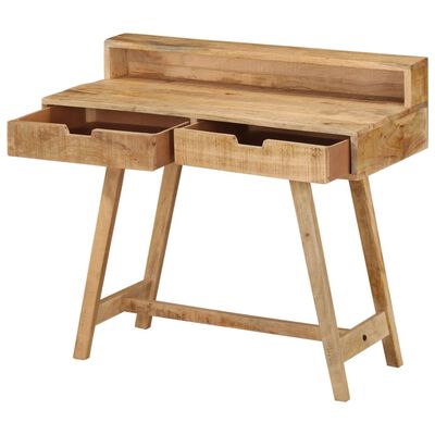 vidaXL Desk 39.4"x17.7"x35.4" Solid Rough Mango Wood