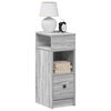 vidaXL Bedside Cabinet Gray sonoma Engineered wood Compact
