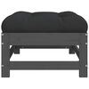vidaXL Garden Footstool Grey, Black Solid pine wood, Plywood, Oxford fabric