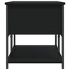 vidaXL Storage Bench Black Engineered Wood Storage Bench Rectangular