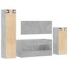 vidaXL Bathroom Furniture Set Concrete grey Engineered wood Large