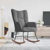 vidaXL Rocking Chair Dark Gray Velvet