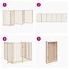 vidaXL Dog Gate Set of 6 Solid fir wood Foldable Dog Gate Rectangular