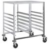 vidaXL Tray Trolley with 12 GN Containers 29.5x21.7x34.3" Stainless Steel