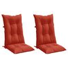 vidaXL Highback Chair Cushion Set of 2 Melange red 100% polyester