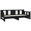 vidaXL Pull-out Day Bed Black Solid pine wood Medium