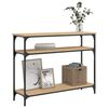 vidaXL Console Table Sonoma oak Engineered wood, metal frame Narrow